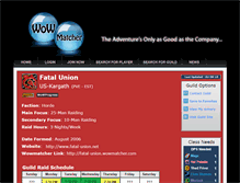 Tablet Screenshot of fatal-union.wowmatcher.com