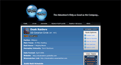 Desktop Screenshot of duskraiders.wowmatcher.com