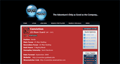 Desktop Screenshot of conviction.wowmatcher.com