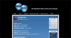 Desktop Screenshot of conspiracy.wowmatcher.com