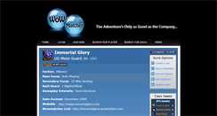 Desktop Screenshot of immortalglory.wowmatcher.com