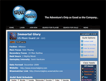 Tablet Screenshot of immortalglory.wowmatcher.com