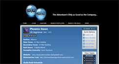 Desktop Screenshot of phoenixdawnaggramar.wowmatcher.com